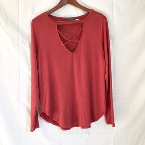 West coast love rust colour long sleeve top